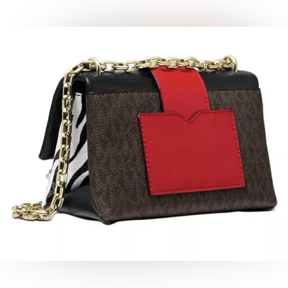 Michael Kors Extra Small Cece Convertible Chain Black Multi/Gold Crossbody - Picture 2 of 6